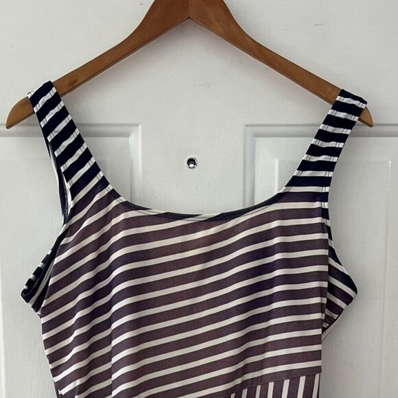 Lands' End Woman's Scoop Neck Tugless Sporty One-Piece Swim Suit Sz 18 - Picture 4 of 10